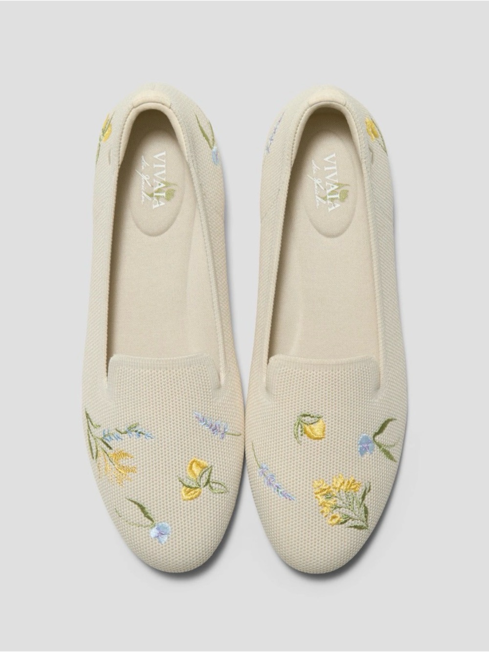 VIVAIA NWOT Healing Garden | Round-Toe Embroidered Loafers 37.5/US 7